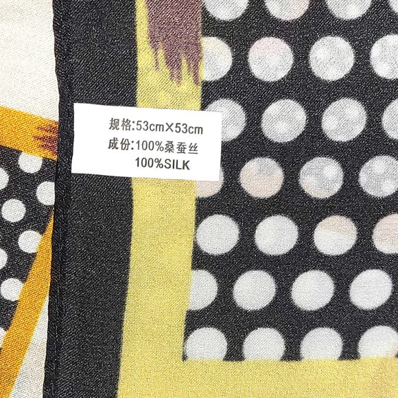 NWT Genuine 100% Mulberry Silk Satin Scarf 20"x20" Small Square Shawl 5449 - Picture 3 of 8